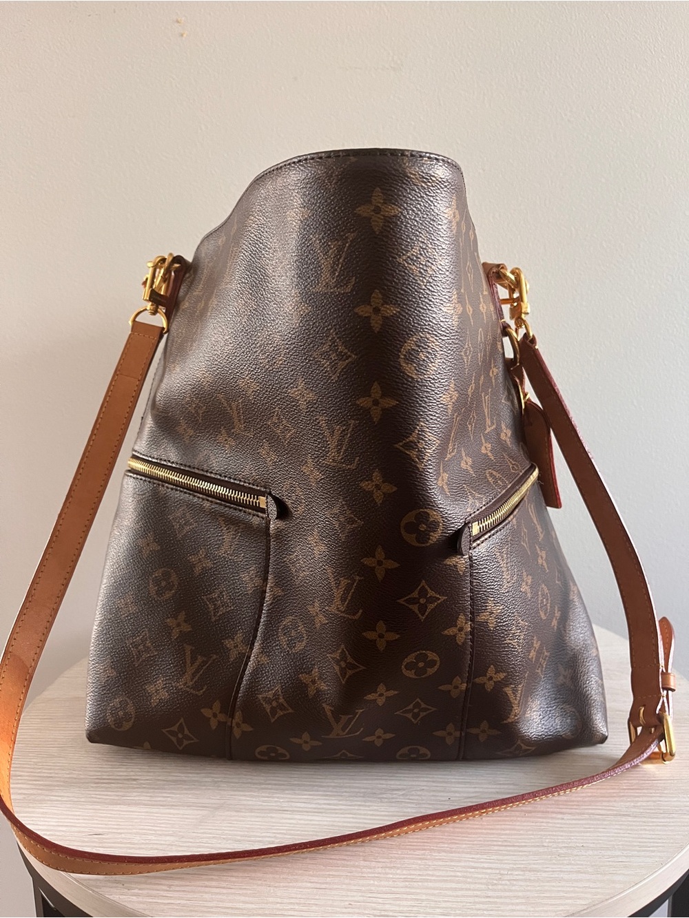 Louis Vuitton Monogram Canvas Brown & Tan Bucket Shoulder Bag